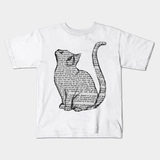 books and cats and books and cats Kids T-Shirt